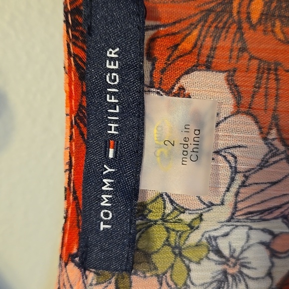 NWT Tommy Hilfiger Women Floral V Neck Midi Long Sleeve Long Dress Sz 2 - Picture 5 of 9